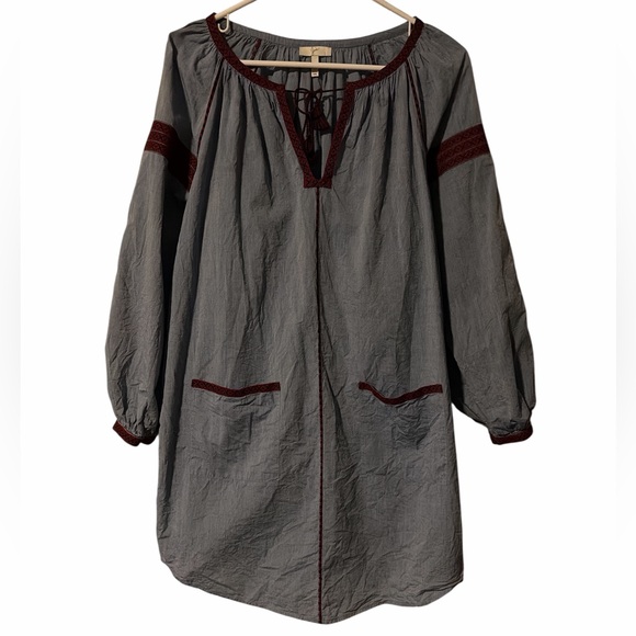 JOIE Marlen Blouse - Chambray/Black Current - Picture 4 of 7